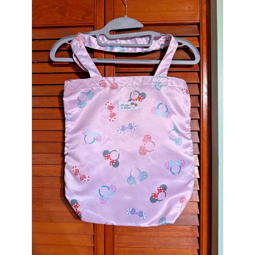 Tokyo Disney Resort Limited Minnie Mouse Headband Design Pink Tote Bag Disneyana